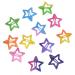 Slip metal clasp clips star hair clips colorful glitter pentagram metal hair clips 12pcs 2.5 cm