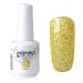 Vishine Soak-off Gel Polish Lacquer Nail Art UV LED Manicure Varnish 15ml Glitter Yellow(345) #345