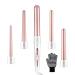 Ceramic Curling Wand CkeyiN 5 in 1 Hair Curlers with Adjustable Temperature Professional Hair Curling Wand for Long Hair All Hairstyles Pink&white