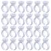 Akstore 200PCS Disposable Makeup Glue Rings Plastic Nail Art Tattoo Glue Rings Holder Eyelash Extension Rings Adhesive Pigment Holders Finger Hand Beauty Tools (Not Separated)