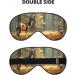 Deer Print Unisex Sleep Mask - Double-Sided Eye Mask for Sound Sleep & Skin Care - Black - Buy Online on GoSupps.com