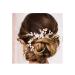 IYOU Bridal Jewelry | Wedding Hair Vine & Gold Headband with Pearls & Leaves | Elegant Prom Bride Accessories - Buy Online on GoSupps.com