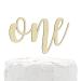 NANASUKO 1st Birthday Cake Topper - one - Double Sided Gold Glitter - Premium Quality Made in USA