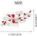 IYOU Bridal Wedding Hair Comb Red Crystal Hair Accessories Rhinestone Flower Headpiece Bride Bridesmaid Hair Pieces for Women - Buy Online on GoSupps.com