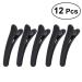 12pcs Black Hairpins Hair Clips Clamps Crocodile Hair Clip Headwear for Girls Women (4.9 cm) Black2