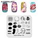 4PC Nail Art Stamping Plates Set - Unicorn Dinosaurs & Comic Designs with Polish Stamper | Multi-Pattern Templates for Creative Nail Art - Buy Online on GoSupps.com