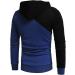 Men's Patchwork Color Block Hooded Sweatshirt - Long Sleeve Casual Pullover for Men - Buy Online on GoSupps.com