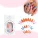 3D Oranges Press-On Nails | Medium Almond Summer Fruit Fake Nails | Full Cover Acrylic French Tip - 24 Pcs for Women - Buy Online on GoSupps.com