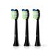 3 pieces of toothbrush electrically plug -in brushes for JTF replacement brushes medium medium -soft bristle suitable for P200 (black) black (standard)