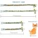 Faygarsle Cotton Breakaway Cat Collar with Bell Daisy Charm - Green & Orange - Buy Online on GoSupps.com