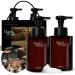 hetras. Perfume Bubble Hand Wash with Pump Dispenser 17.4 fl oz x 2 Pack | Hotel Wood - Luxurious Forest Scent | Hydrates & Cleanses Skin | Gentle & Mild Ingredients