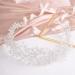 BERYUAN Women Pearls Wedding Headband Pearls Bridal Hair Accessories Princess Wedding Hairpiece Pearls Wedding Hair Vine for Women Girls (silver)