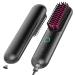 TYMO Cordless Hair Straightener Brush | Mini Portable Heated Brush for Travel | Ionic Hot Straightening Comb for Women | USB Rechargeable | Double Safety Features for All Ages