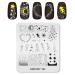 KADS Nail Art Stamping Plates Set Image Template Stencils Meteor Pattern with Stamping Plates Holder Case Organizer (SK004)
