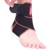 BESKEY Ankle Support Brace Adjustable Breathable Elastic Nylon Material Fit for Most Size Use for Sports Orange
