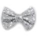 Silver 4 Inches Girls Sequin Glitter Sparkle Hair Bow Clip Accessories Clips and Barrettes Hair Clips
