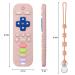 TV Remote Control Shape Silicone Teething Toy for Babies 0-24 Months - Baby Chew Toys & Pacifier Clip, Boys Girls Teether (Pink) - Buy Online on GoSupps.com