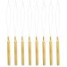 8 Pieces Hair Extension Loop Needle Wood Hair Extension Pulling Hook Tools for Micro Rings Nano beads Styling Accessories