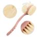 Dusenly 2 in 1 Multifunction Bath Brush Mesh Sponge with Long Handle Exfoliating Bath & Shower Loofah Body Back Brush Scrubber (Pink)