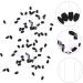 Baluue 100pcs Eye Shadow Stick Eyeshadow Makeup Sticks Eyebrow Brush Applicator Black Emulsion 7.5x0.5cm Black - Buy Online on GoSupps.com