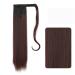Hair Bun 22-32 Inch Synthetic Long Straight Ponytail Headband Ponytail Wig Wrap Hair Clip Extensions Ponytail Bun for Women Hair Extension Hair Piece (Color : 99J Size : 32inches) 32inches 99J
