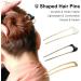 French Style Hair Clip Hairpin Fork 3 Pieces Bowl Hairpin Metal Hair Pin Metal U-shaped Hairpin U Shape Hair Sticks Metal Hair Fork Metal Hair Clips - Buy Online on GoSupps.com