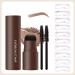 LXZJJM Eyebrow Stamp Stencil Kit - Long-lasting Smudge-free Brow Makeup | Natural and Smooth Texture | Multifunctional | Includes 10 Brow Shapes & Stamps | Reusable eyebrow stencils (03 dark brown 2pcs) - Buy Online on GoSupps.com