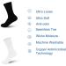 Jzy Qzn Copper Infused Crew Diabetic Socks - Black 9-11 - Comfortable for Men and Women - Buy Online on GoSupps.com