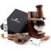 JAG Shaving Razor Set - Sustainable 4-Part Wood Razor & Brush Double Edge Blades Leather Bag Eco-Friendly Shaving Solution - Buy Online on GoSupps.com