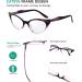 Eyekepper Cateyes Women's Reading Glasses - Stylish Purple-Transparent Frames (0.50) - International Shipping Available - Buy Online on GoSupps.com