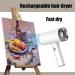 Portable Wireless Hair Dryer USB Rechargeable Cordless Hair Dryer Handheld Travel Blow Dryer for Art Painting/Home/Outdoor - Buy Online on GoSupps.com