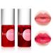 2 Colors Lip Stain Tint,Plumping Mini Liquid Lipstick,Hydrating Moisturizing Lip Cheeks And Eyes,Waterproof&Long Lasting,Natural Glossy Korean Lip Tint Stain Easy Application, Non-Sticky,Shimmery All Day Christmas Gifts (#01 Apple&#02 Strawberry)