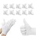 12 Pairs Cotton Gloves White Cotton Gloves Dry Hand Eczema Women and Men Bedtime Sleep Gloves Serving Gloves Stretchable Lining Gloves Moisturizing Gloves Fits All Gloves