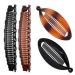 4 Pieces Banana Hair Clips Banana Hair Combs Fishtail Hair Clip Banana Hair Comb Clips for Women Retro Plastic Fishtail Clip Comb Grips for Thick Thin Hair 2 Styles