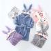 Miyanuby Baby Boys Girls Bathrobe | Soft Flannel Animal Hoodie | Morning Mantle & Nightwear | Perfect Gift for Kids 5-6 Years #3 Rabbits - Buy Online on GoSupps.com