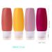 90ml Silicone Travel Bottles Set - BPA-Free Leak-Proof Portable Containers for Toiletries Lotion Shampoo & Conditioner - 4 Pack (Rose Red) - Buy Online on GoSupps.com