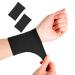SEXYEYE 2 Pairs Men & Women Compression Wrist Sleeve Wrist Brace Wrist Supports Wrist Wraps Elastic Wristbands for Tennis  Tendonitis  Carpal Tunnel  Tattoo Cover Up Bands Black(1 pair) Medium