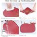 Vivaglory Waterproof Pet Food Mat 24x16 - Anti-Slip Bowl Mat for Dogs & Cats, Burgundy Whale-Shape Design - Buy Online on GoSupps.com