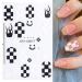 JMEOWIO Abstract Nail Art Stickers - 8 Sheets, Self-Adhesive Decals for Nail and Body Art - Black and White Design Supplies - Buy Online on GoSupps.com