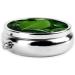 Green Leaf Nature Portable Metal Pill Box - Round Mini 3-Compartment Organizer for Small Pills | Travel-Friendly Design | Durable & Stylish Black - Buy Online on GoSupps.com
