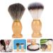 Fomiyes 2-Set Synthetic Shaving Brushes for Men | Professional Wooden Shaving Brush & Nylon Wool Razor Accessories | Perfect for Soap Shaving - Buy Online on GoSupps.com