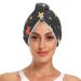 Stars Hair Towel 2 Pack Super Absorbent Hair Drying Towel Quick Dry Hair Turbans Head Towel with Button Twisty Wrap for Women Girls
