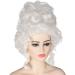 Women's Renaissance Marie Antoinette Wig Medieval 18th Century Colonial Curly Wave Hair Halloween Party Cosplay Accessories (White) - Buy Online on GoSupps.com