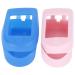 BAOFUYA 2 Piece Fingertip Case Portable Silicone Fingertip Heart Rate Monitor Protector for Travel Home (Blue+Pink)