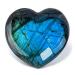 Eusice - Heart Labradorit Natural Stone Well -being handmade sanded crystal for lithotherapy chakra meditation 40mm -55mm Labradorite