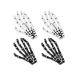 DS. DISTINCTIVE STYLE 2 Pairs Korean Style Gothic Skeleton Hands Bone Hair Clips - Fashion Punk Rock Devil Claw Alligator Barrettes Women Girls Hair Accessories (Black and White)