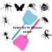 Takuza Fly Gossip - 2-Piece Flying Swatter Set for Pest Control | Mosquito Scraper | Blue & Pink | Effective Against Flies Wasps & Insects - Buy Online on GoSupps.com