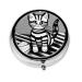 Play Ball Kittyround Pill Box 3 Compartment Round Pill Box Organizer * Portable Travel Pill Box for Traveling.