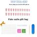 24Pcs Pink Ombre Acrylic Press On Nails - Medium Square Fake Nails with Glitter Designs for Women & Girls - Buy Online on GoSupps.com