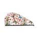 Watercolor Floral with Butterflies Microfiber Hair Towel Soft Super Absorbent Hair Towel Wrap for Women Coral Velvet Quick Dry Hair Cap for Long Short Curly and Thick Hair